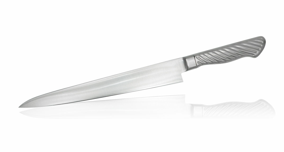Нож шеф Tojiro Pro, 240 мм, сталь VG10, 3 слоя, рукоять сталь - фото №6