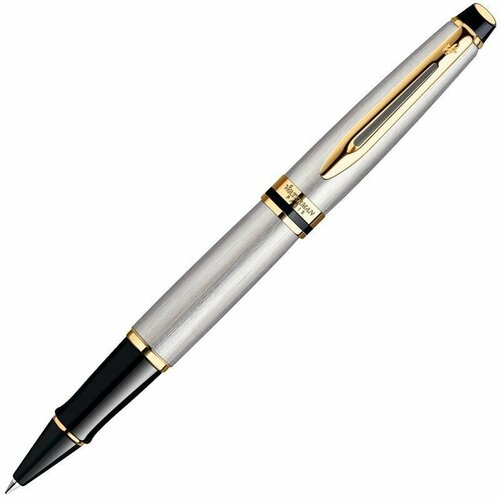 Ручка роллер Waterman Expert Stainless Steel GT, цвет чернил: черный ручка роллер waterman expert deluxe metallic gold rt 2119259