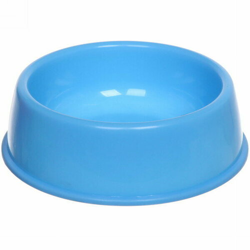 Миска пластиковая «Радуга-Пэт» 18*6см цвет голубой/500мл