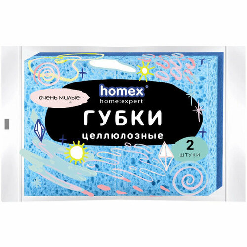 Губка для посуды HOMEX Пенный Эффект 2 шт 185₽