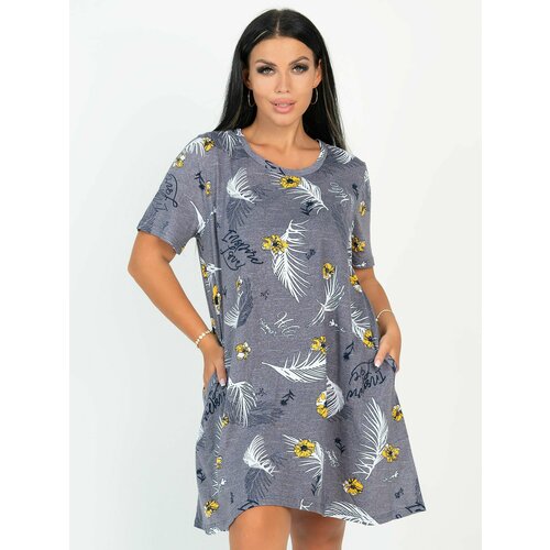 фото Туника трикотажные сезоны, размер 50, серый