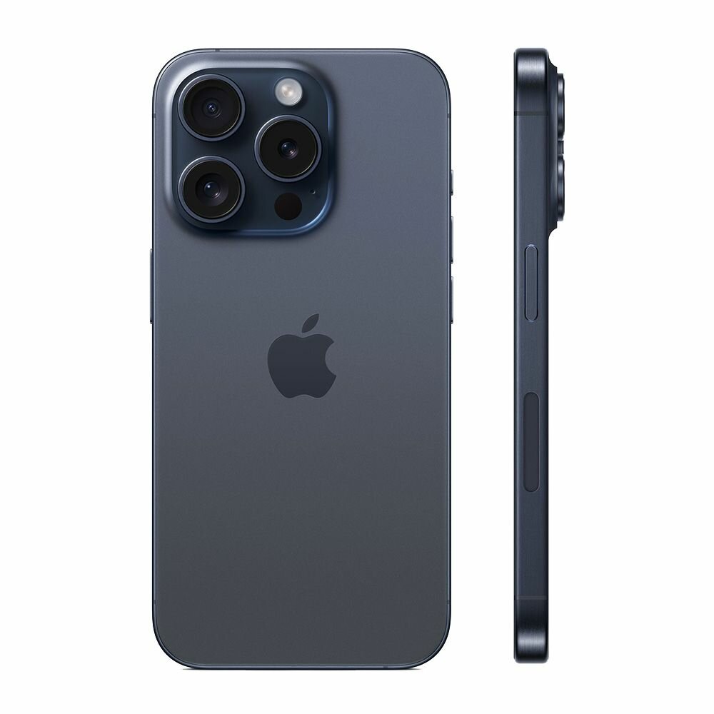 Смартфон Apple iPhone 15 Pro 256 ГБ, Dual nano SIM, синий титан — фото 1