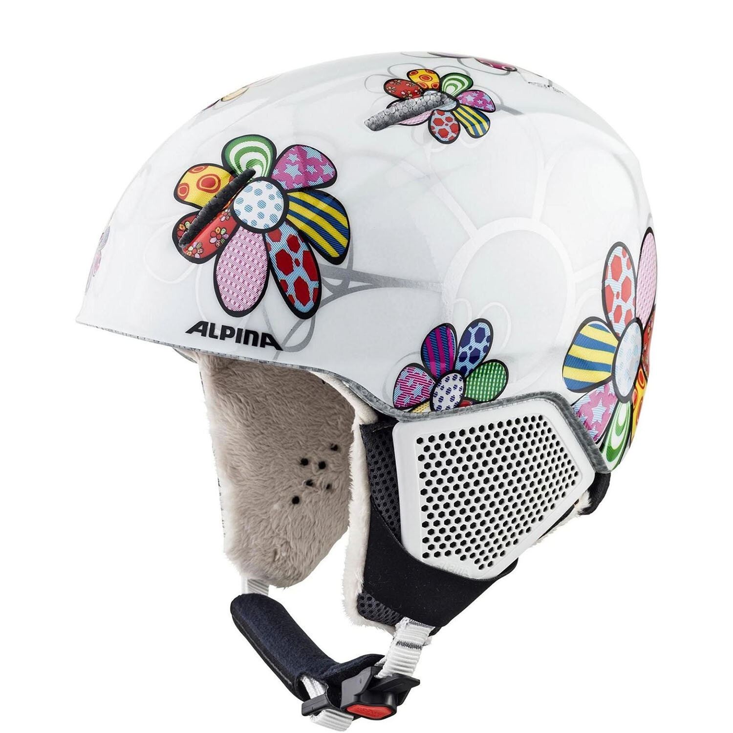 Шлем детский ALPINA Carat Lx Patchwork Flower Gloss (см:46-48)