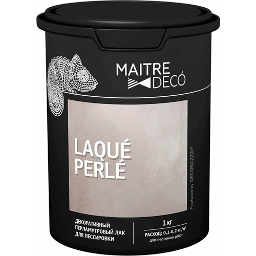 фото Лак декоративный перламутровый maitre deco laque perle для лессировки 1 кг