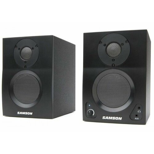 Samson MediaOne BT3 Bluetooth пара активных студийных мониторов управление по Bluetooth 3НЧ вуфер1ВЧ драйвер 2х15 ватт RMS 95Гц-23кГц вес активного мони 1998600₽