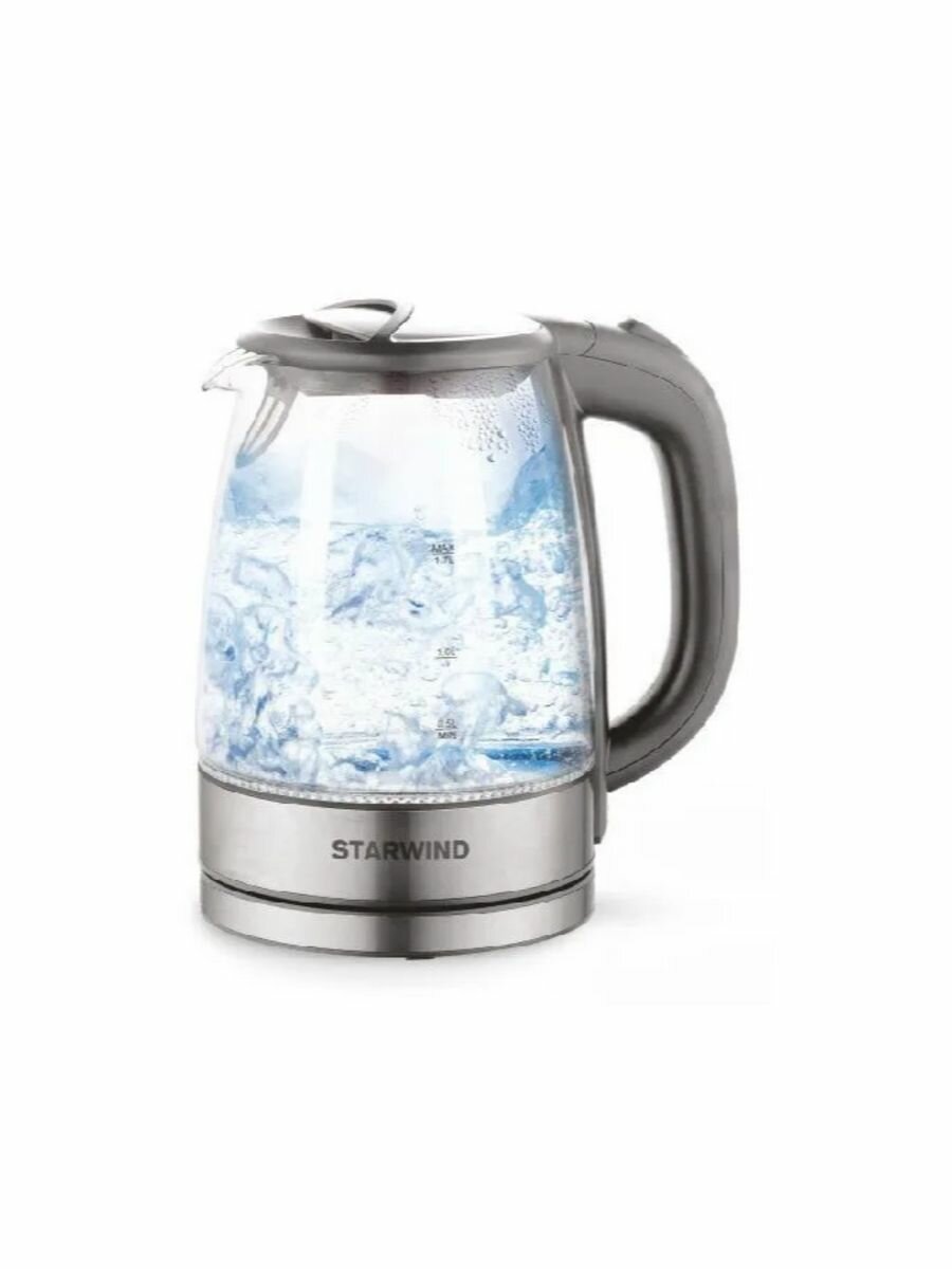 Чайник электрический STARWIND , 2200Вт, серый и серебристый - фото №11
