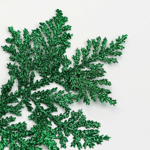 Декоративная веточка Изумление в зелёном цвете, 0,3 х 12 х 28 см 10 шт.
