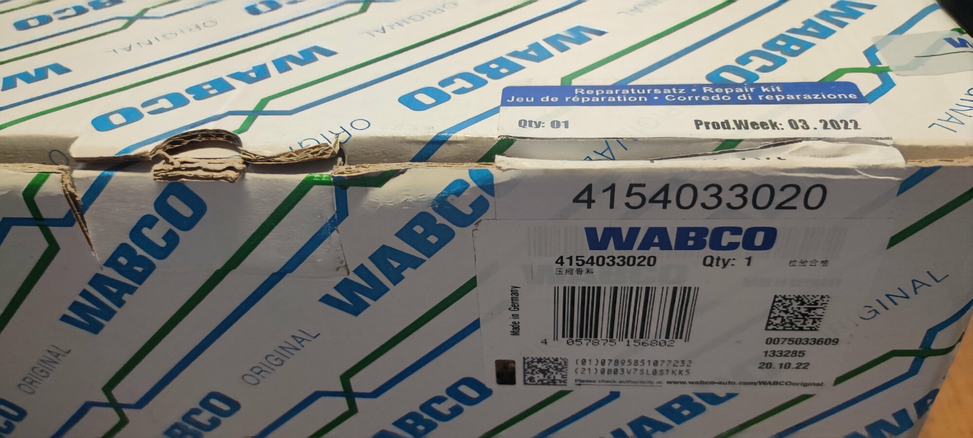 Wabco Компрессор Пневмоподвески 4154033020