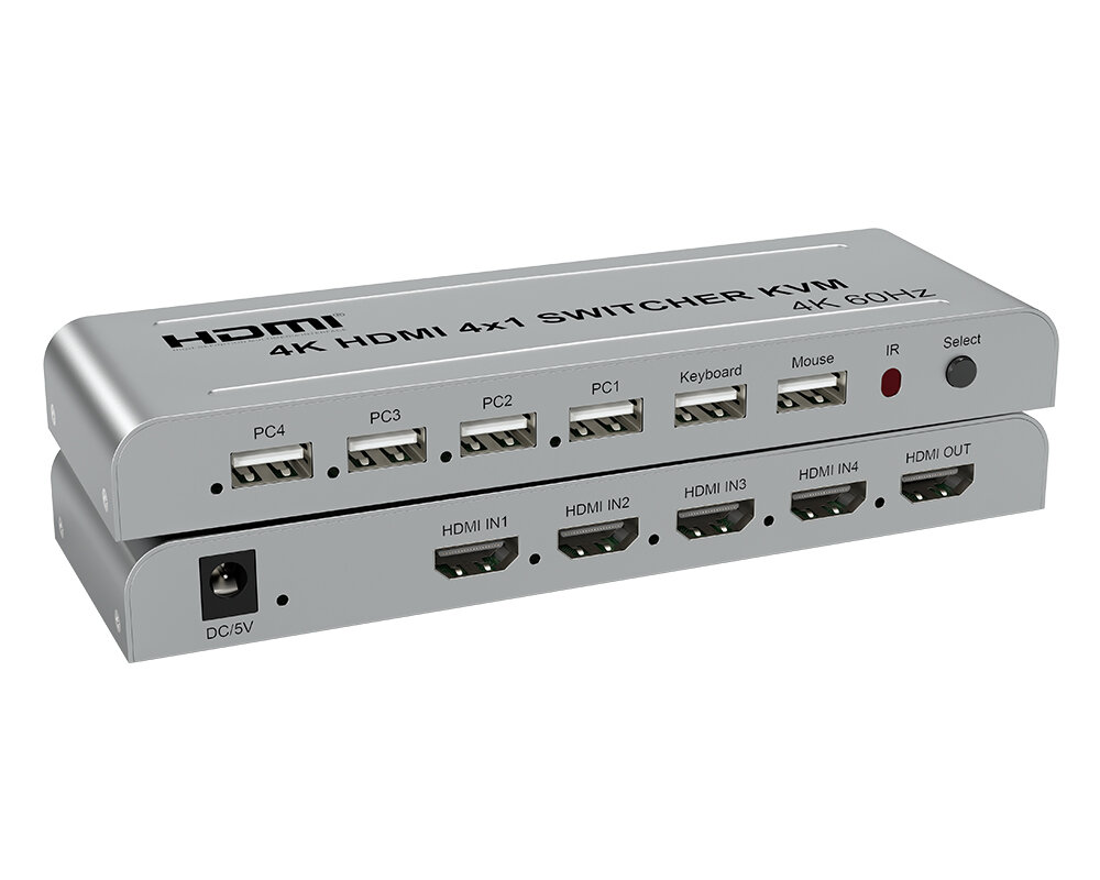 Переключатель HDMI V-2.0 4 входа 1 выход + KVM USB /VСonn/