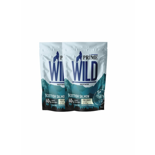 фото Prime wild gf scottish с лососем 500гр д/щенков и собак всех пород х 2 шт.
