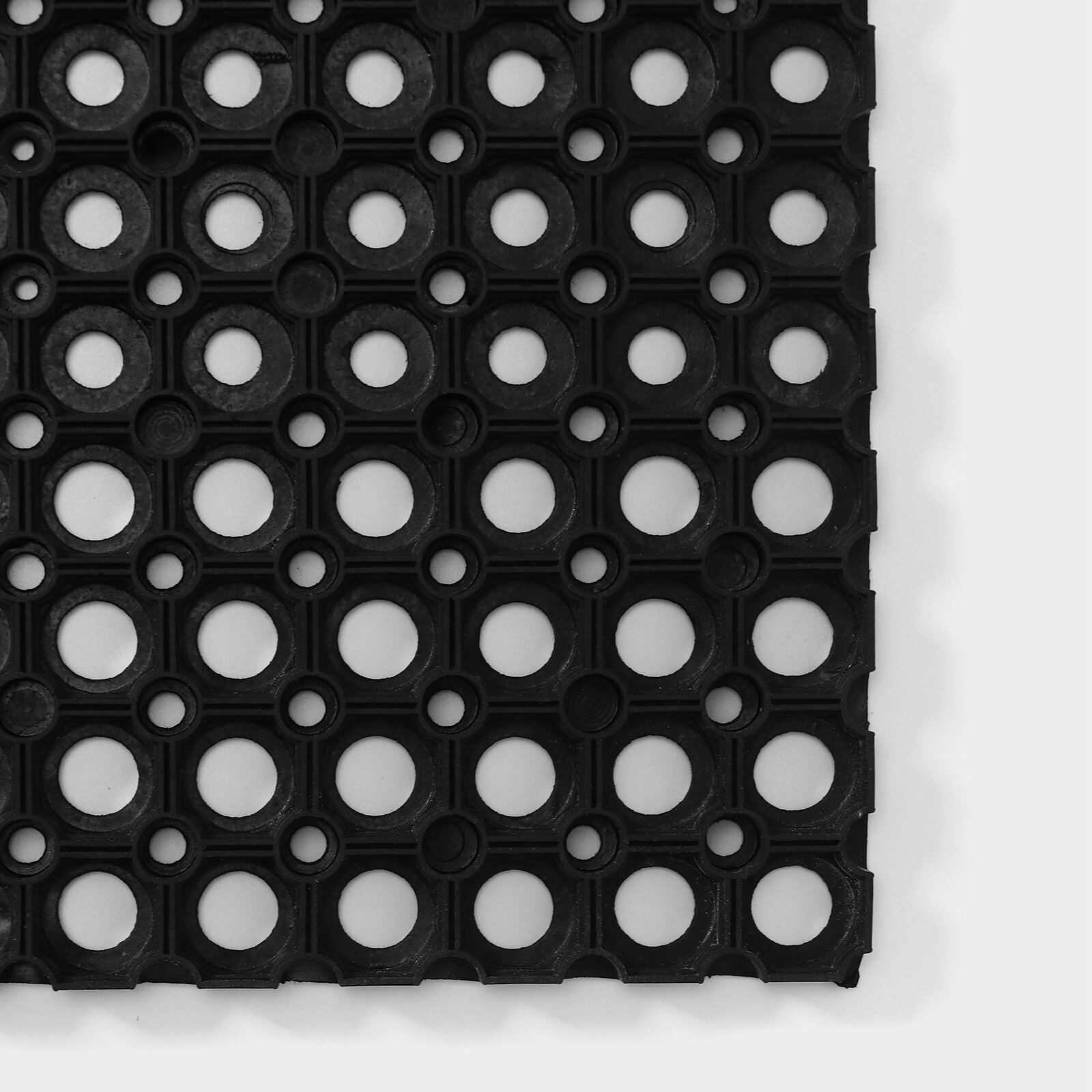 Коврик ячеистый, грязесборный, 120×80×2.2 см, цвет чёрный - фотография № 2