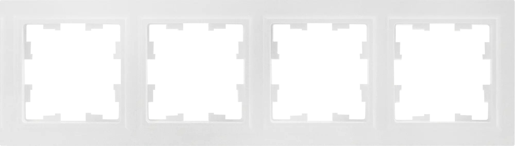 Рамка для розеток и выключателей IEK Brite РУ-4-БрБ 4 поста цвет белый