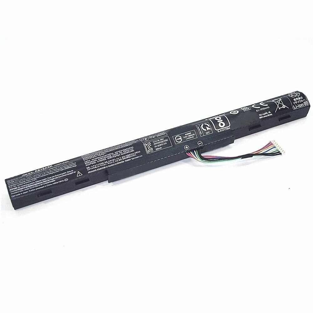 Аккумуляторная батарея для ноутбука Acer Aspire E15 (AS16A5K ) 14.8V 2650 mAh 41,4Wh, код 065181