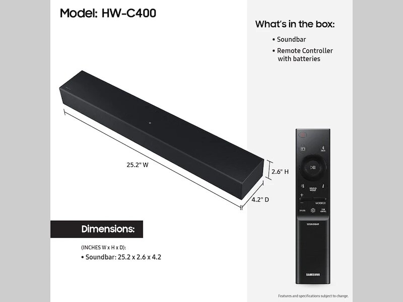 Комплект акустики Samsung HW-C400/EN