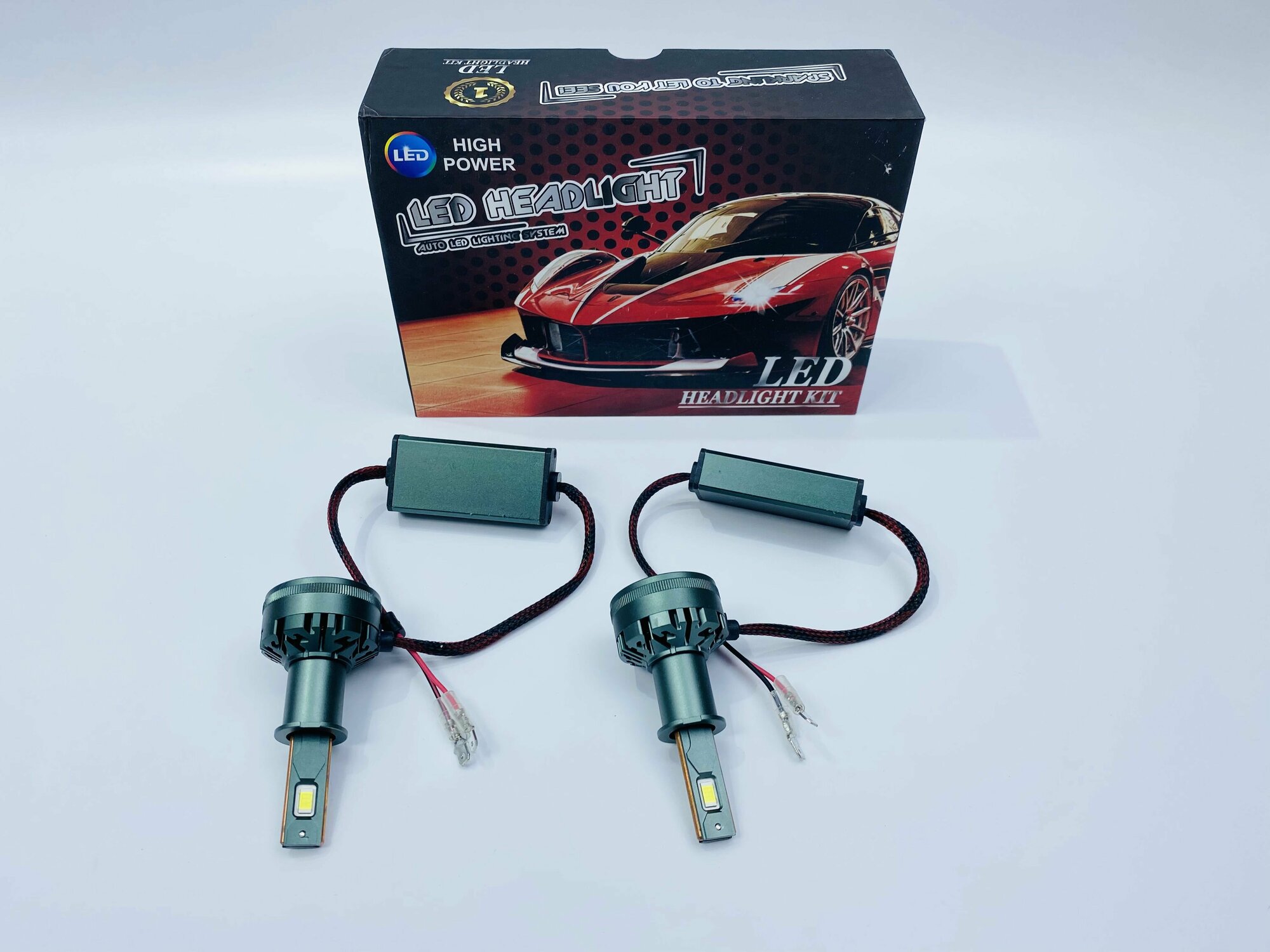 фото Светодиодные LED лампы Sigma Light K5C White, 12-24В, 120Вт, 5500К, цоколь Н3, комплект 2шт