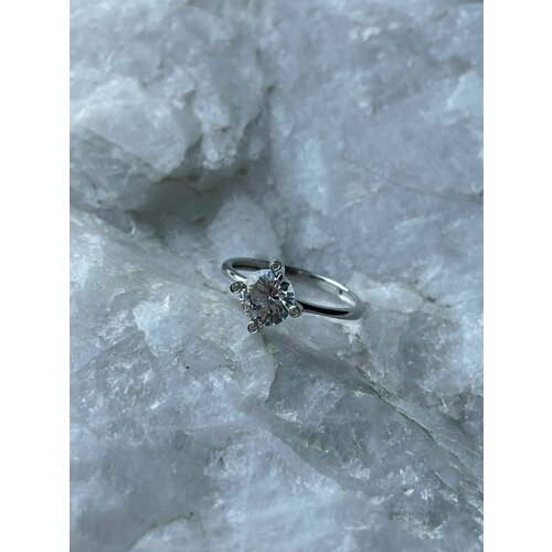 фото Кольцо tosya, серебро, 925 проба, фианит, размер 17