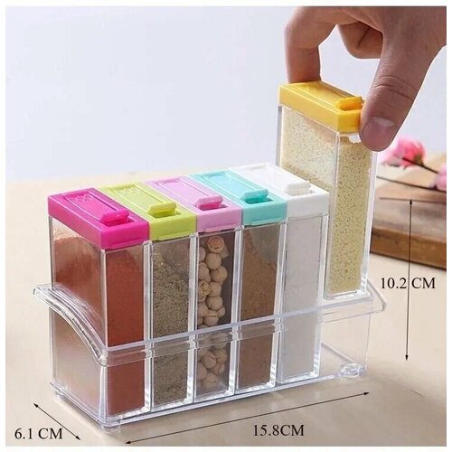 Набор для специй. Контейнеры для специй. Ёмкость для хранения специй на подставке.