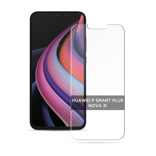 Противоударное защитное стекло на Huawei Nova 3/3i/P Smart Plus / Хуавей Нова 3/3i/P Smart + без рамки силиконовый чехол череп 9 на huawei p smart plus хуавей п смарт плюс