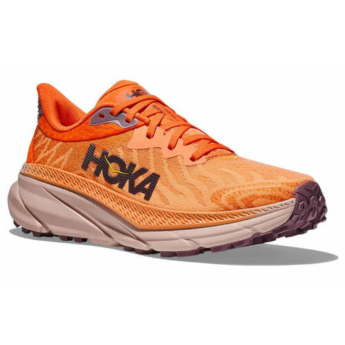 Кроссовки HOKA, полнота B, размер US6.5B/UK5/EU38/JPN23.5, фиолетовый, оранжевый кроссовки hoka полнота b размер us6 5b uk5 eu38 jpn23 5 синий фиолетовый