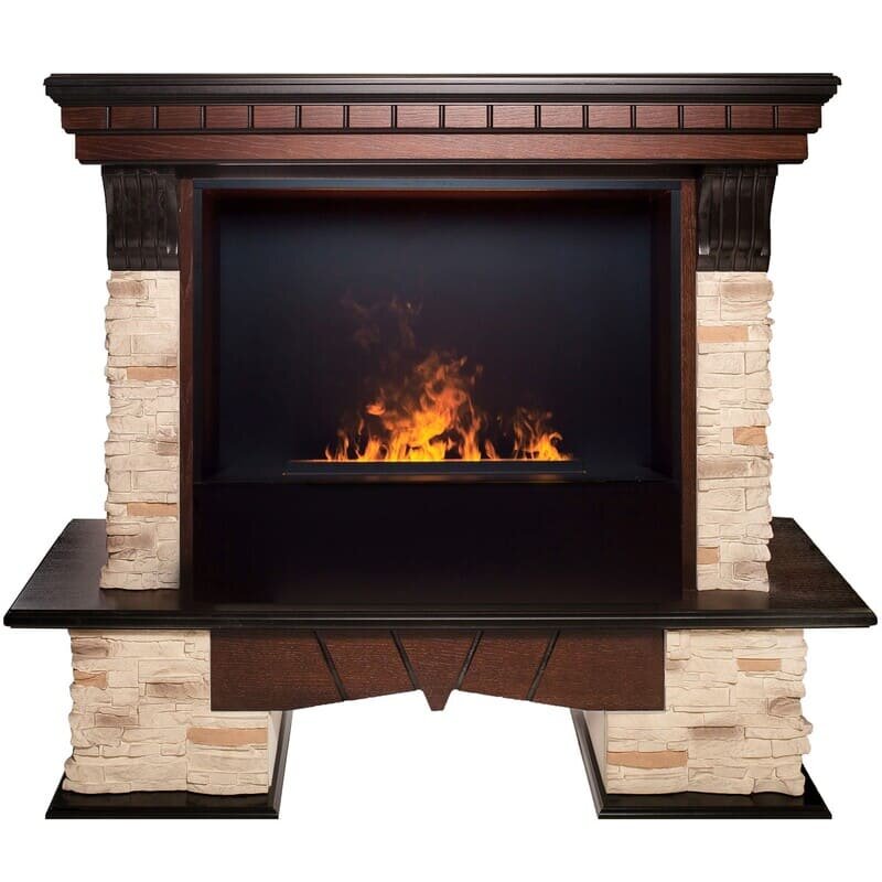 Камин RealFlame Rockland 26 AO с очагом 3D Cassette 630 Black Panel