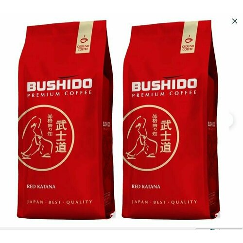 фото 2 шт! кофе молотый bushido red katana, 227 г