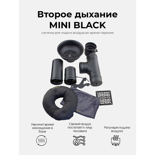 Система для подачи свежево воздуха в бане Второе дыхание MINI BLACK во время парения