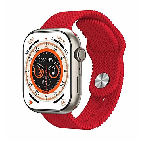 Умные смарт часы HK9 pro iOS Android красные 3690₽