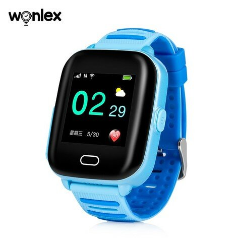 Детские GPS часы Smart Baby Watch Wonlex KT02 (голубые)