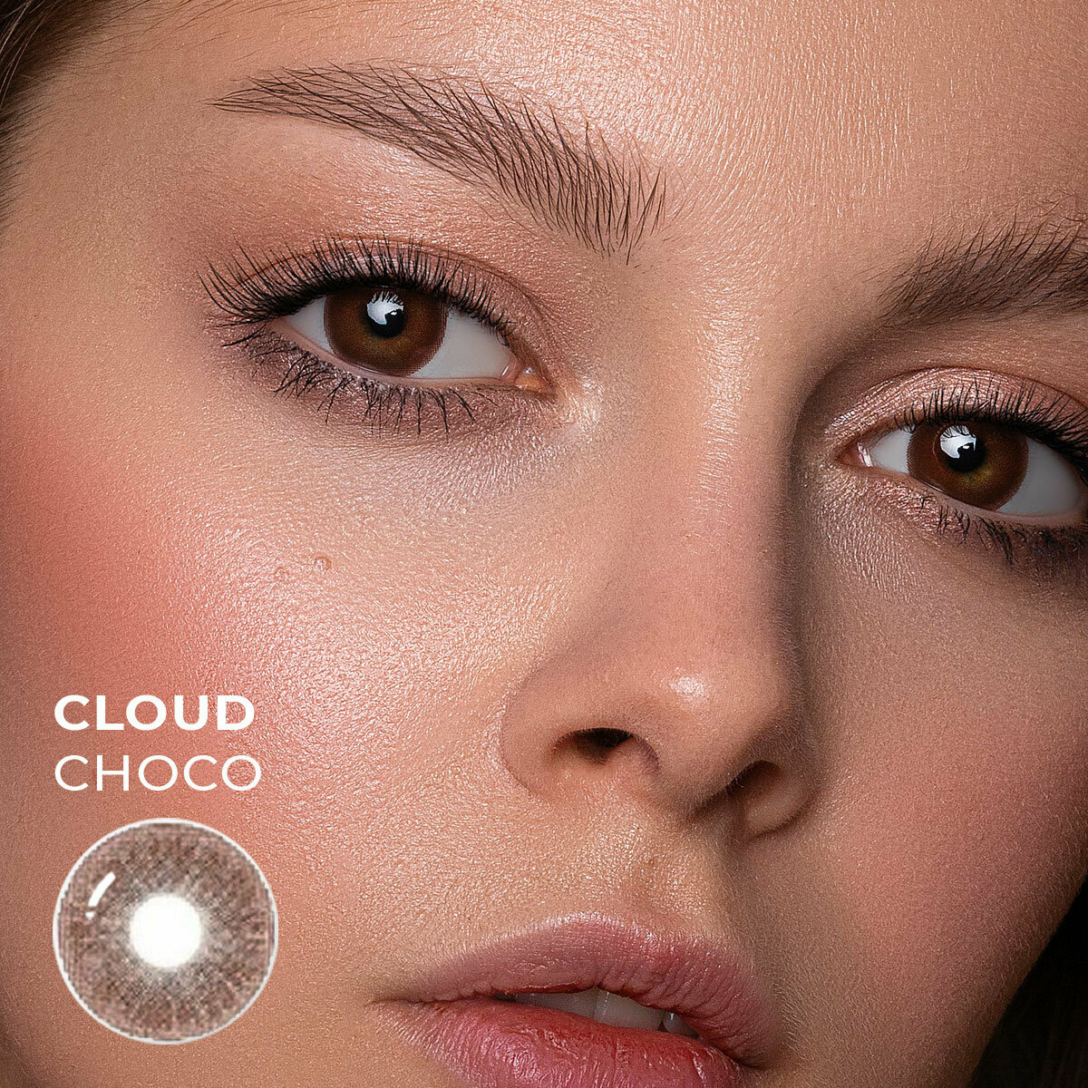 Цветные контактные линзы карие URBAN LAYER ru Cloud Choco -2.0 / 14.0 / 8.6 / 2шт.