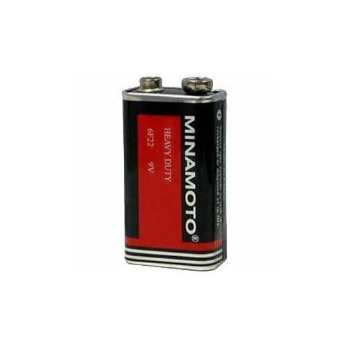 Батарейка солевая Minamoto 6F22, тип Крона (спайка, 1 шт) батарейка minamoto 3r12 1 shrink 600