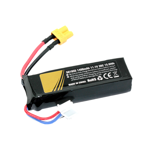 Аккумулятор для радиоуправляемой модели 11.1V 1400mAh 401855 разъем XT30-plug Li-Pol аккумулятор li pol 11 1v 401855 1400mah разъем xt30 plug