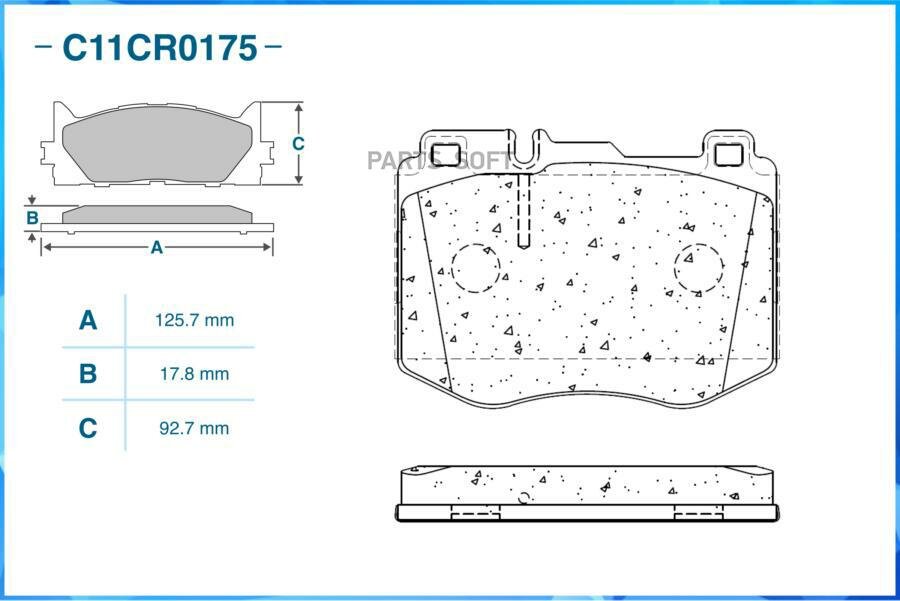 CWORKS C11CR0175 Колодки передние CWORKS C11CR0175