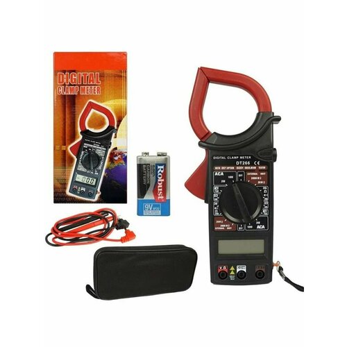 Мультиметр цифровой, токовые клещи Digital clamp meter DT266 uni t ut206b ut207b ut208b 1000a true rms digital clamp meter intelligent electrician digital display universal meter