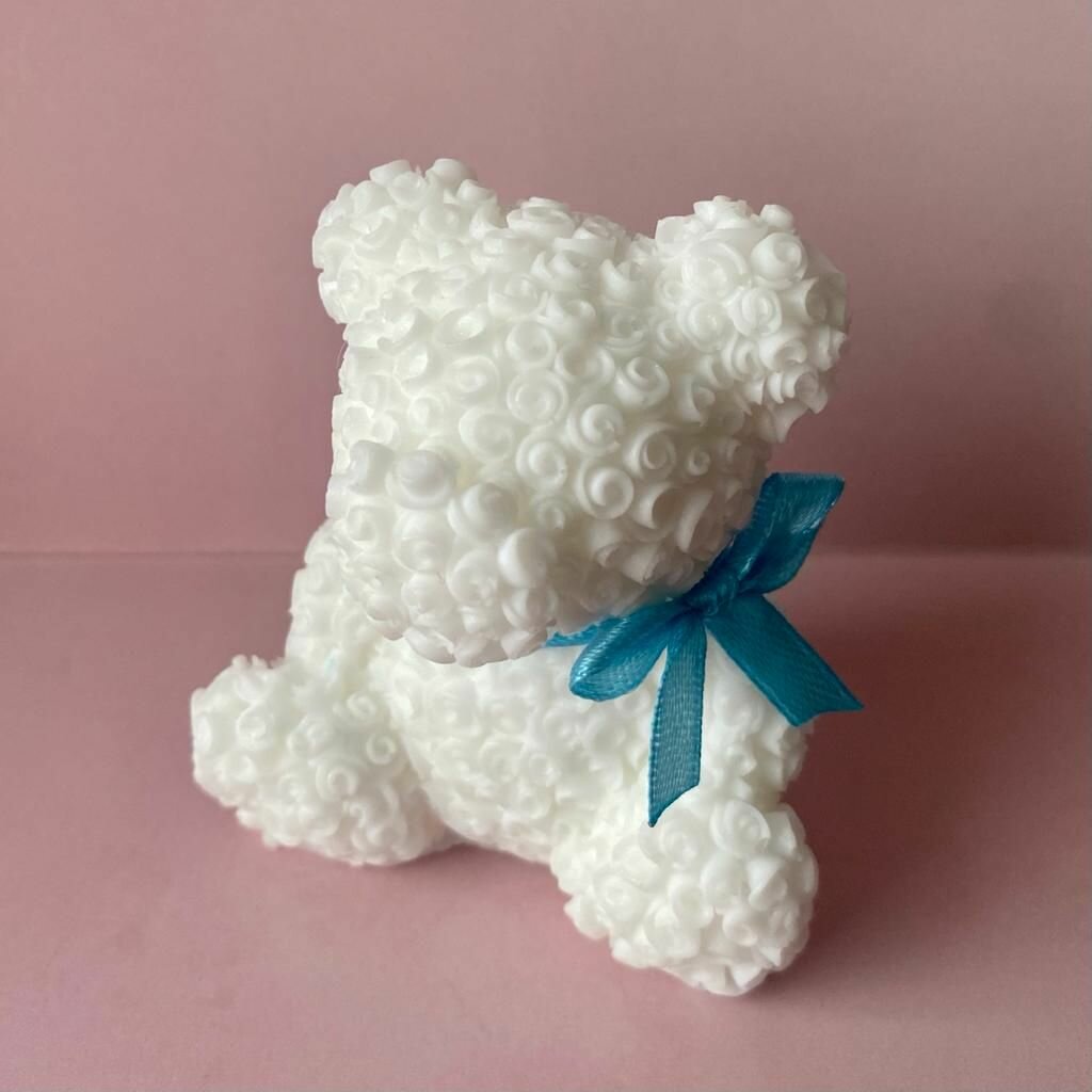 фото Мыло ручной работы "Мишка из роз"