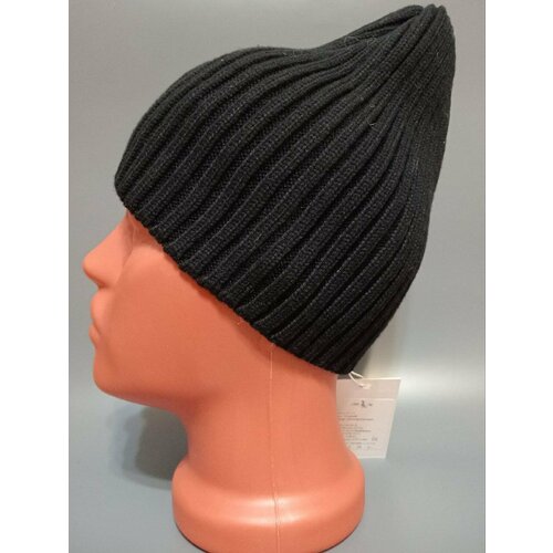 фото Шапка бини катрин, размер универсальный, черный