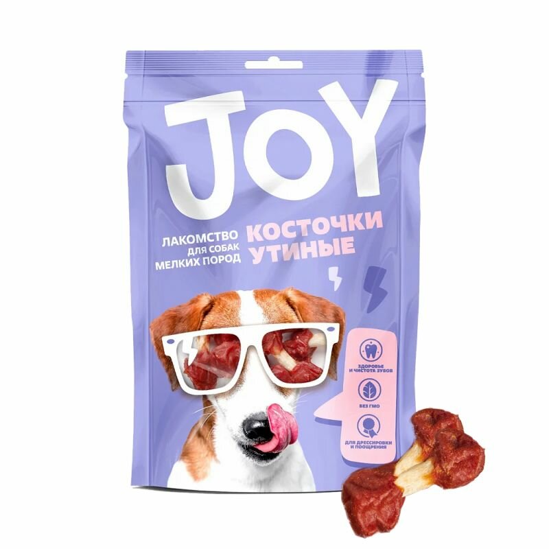 JOY, Лакомство для собак мелких пород, Косточки утиные 60г.