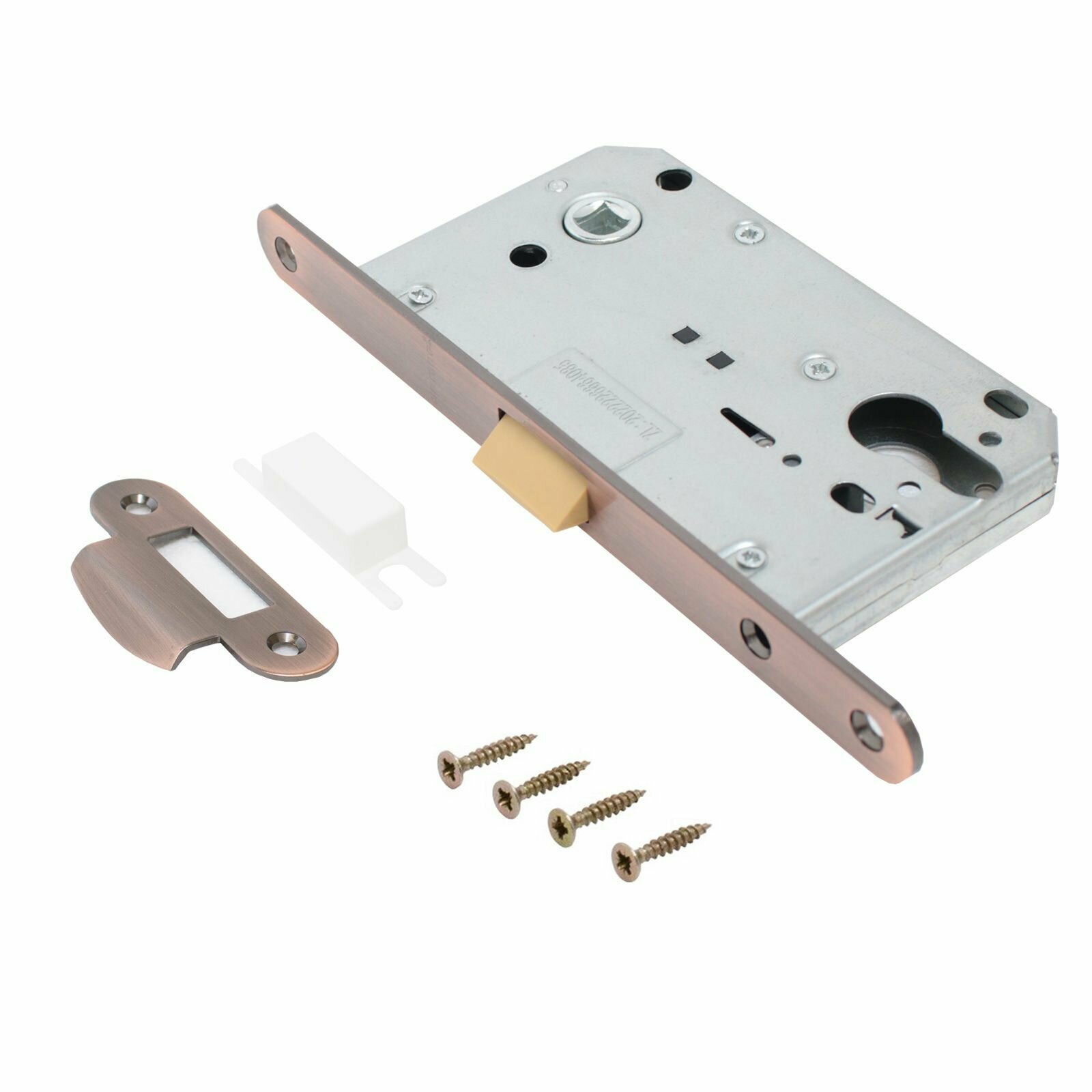 фото Врезной замок для межкомнатных дверей без личинки, матовое золото аллюр АРТ 5300-P MSG