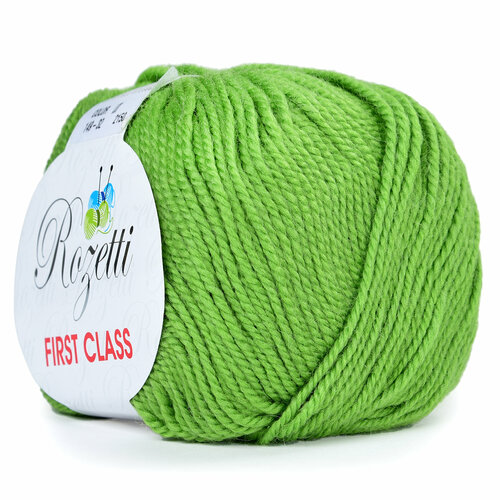 Пряжа Rozetti FIRST CLASS. 50% Мериносовая шерсть, 50% Микрофибра, 50гр/115м, (149-32 Травяной) 1 упаковка (10 мотков)