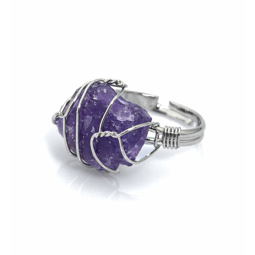 Кольцо SILVARIE, аметист, серебряный, фиолетовый