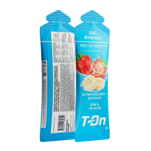 Энергетический углеводный гель ENERGY GEL RECOVERY LINE T-On набор 3 шт вкус Клубника-банан