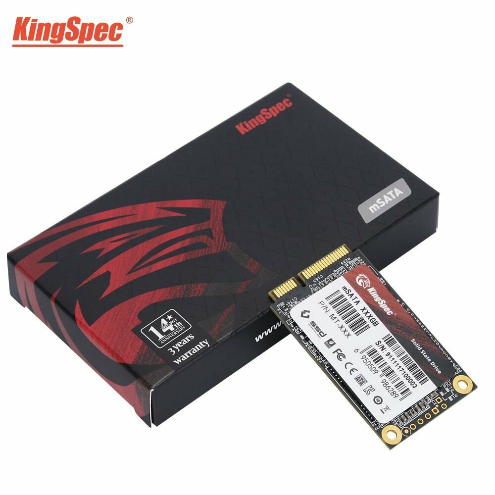 Накопитель SSD Kingspec SSD mSATA MT 256GB SATA-III 3D NAND (MT-256)