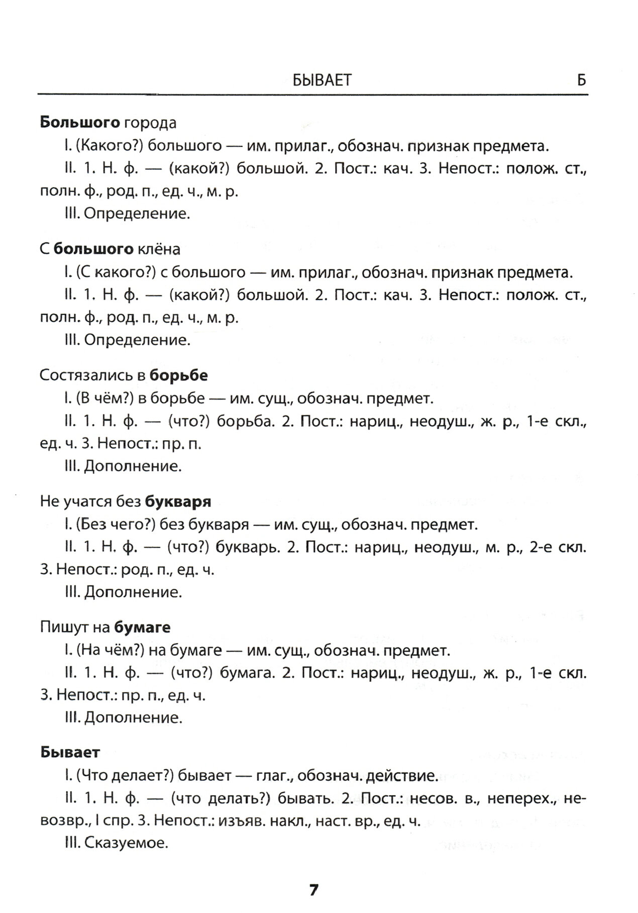 Словарик по русскому языку. Морфологический разбор. 1-4 классы. Ко всем дейчтвующим учебникам - фото №4