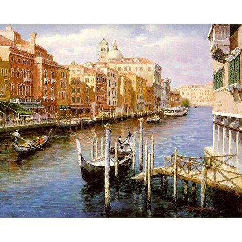 Картина по номерам на подрамнике 40х50см VA-0378 пейзаж море Венеция