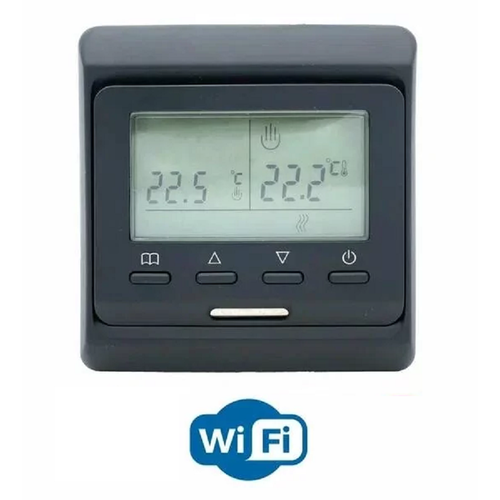 Терморегулятор Wi-Fi HVAC E 51 программируемый с датчиком воздуха черный