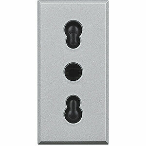 фото Розетка электрическая Bticino Axolute (алюминий) HC4180