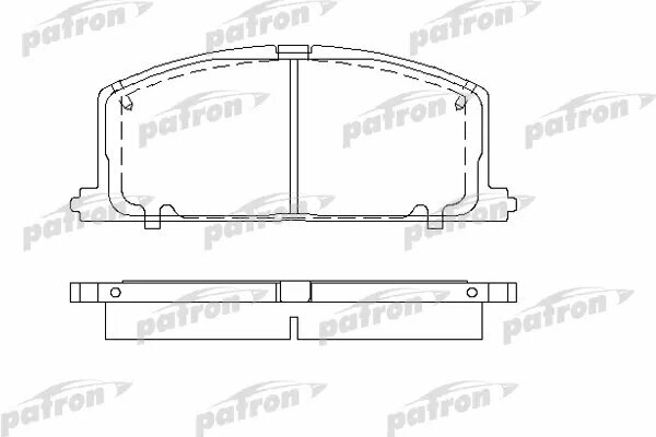 PATRON PBP308 Дисковые тормозные колодки PBP308 (GDB323)