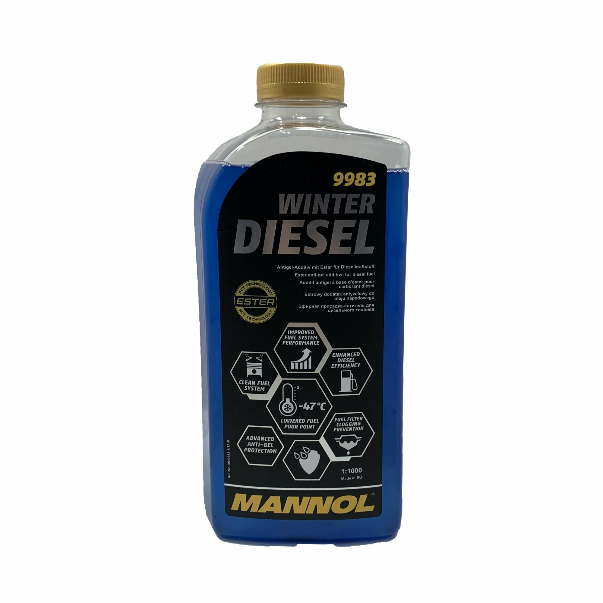 Зимний антигель для дизельного топлива MANNOL "Winter Diesel", зимний, 1 л.