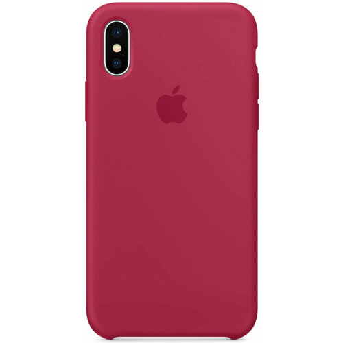 Silicone Case чехол для iPhone X /XS , Rose Red