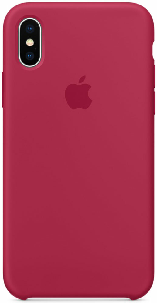 Silicone Case чехол для iPhone X /XS  Rose Red