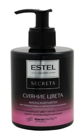 Маска хайлайтер Estel SECRETS сияние цвета для окрашенных и мелированных волос, 275 мл